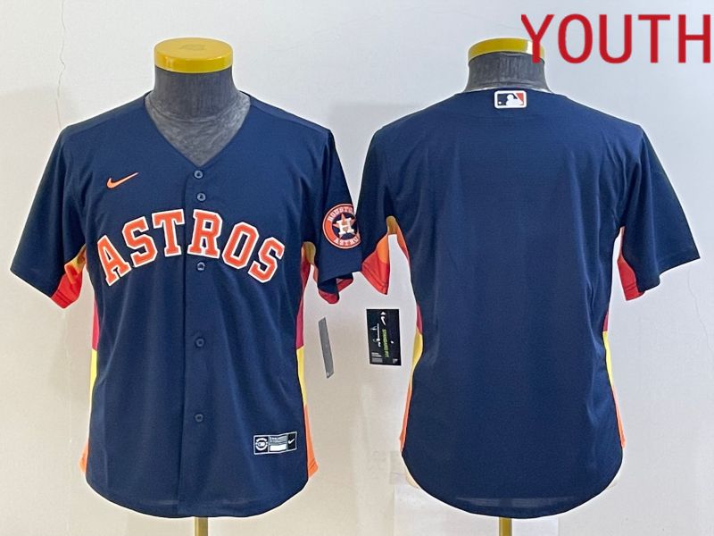 Youth Houston Astros Blank Blue Game Nike 2022 MLB Jerseys->women mlb jersey->Women Jersey
